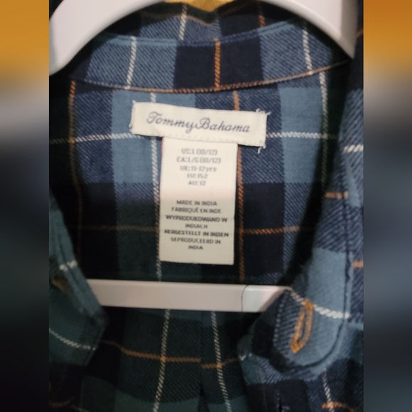 Boys Tommy Bahama Flannel Button Down Shirt - Picture 4 of 4